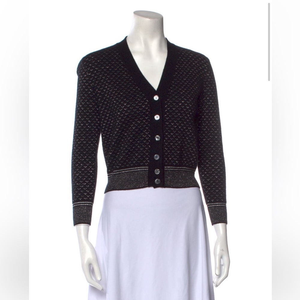 Marc Jacobs Black & Silver Cardigan